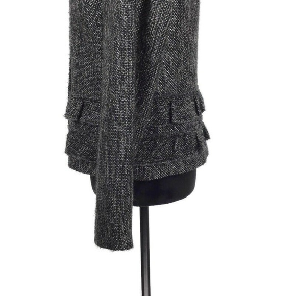 Talbot’s Women’s Tweed Ruffle Black & Grey Blazer - Picture 6 of 8